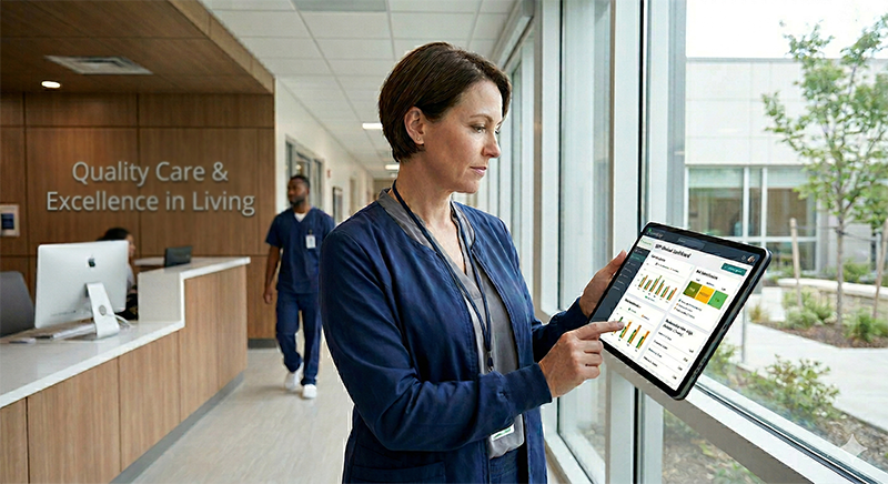 director of nursing licensed nursing home administrator looking sproutivity dashboard